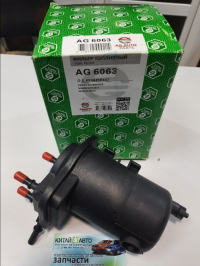 Фильтр топливный (AG AUTOPARTS Германия) RENAULT KANGOO 1.5D 01-07, CLIO 1.5D 01-12, THALIA 1.5D 08-, SYMBOL 1.5D 08-; NISSAN JUKE 1.5D 10-, NOTE 1.5D 10-